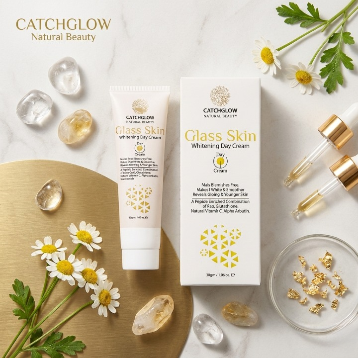 Catchglow Natural Beauty Glass Skin Whitening Day Cream 30g – Radiant Glow Skincare