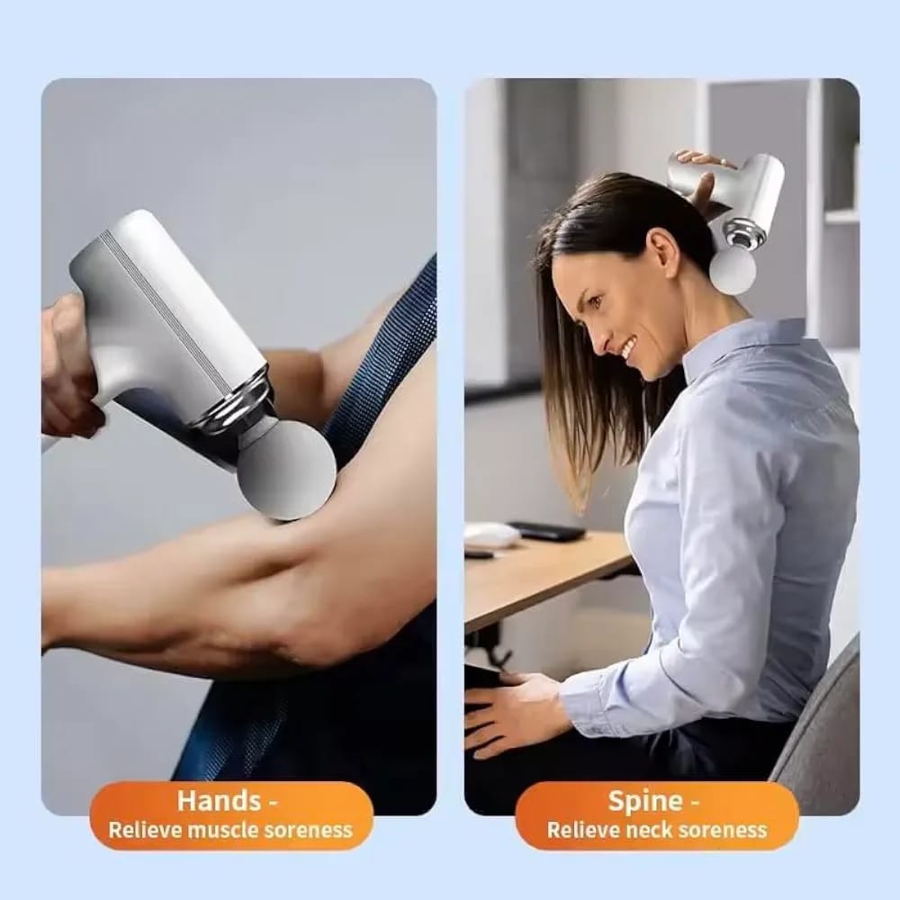 4-in-1 Rechargeable Massage Gun β Multi-Functional Deep Tissue Body Massager