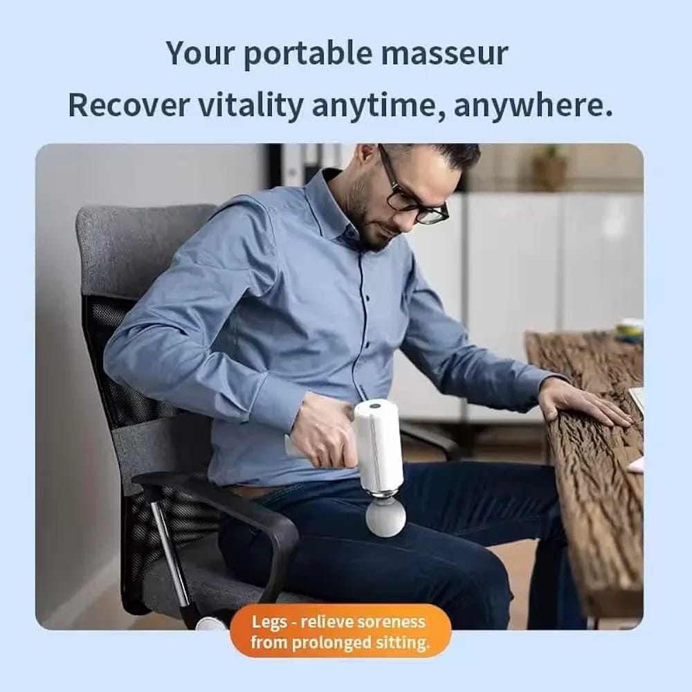4-in-1 Rechargeable Massage Gun β Multi-Functional Deep Tissue Body Massager