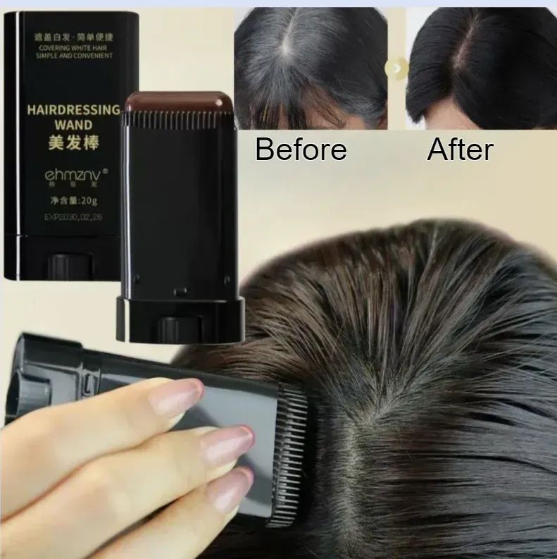nstant Root Touch-Up Hair Color Comb Stick | Waterproof & Sweatproof Hair Dye Comb – Black