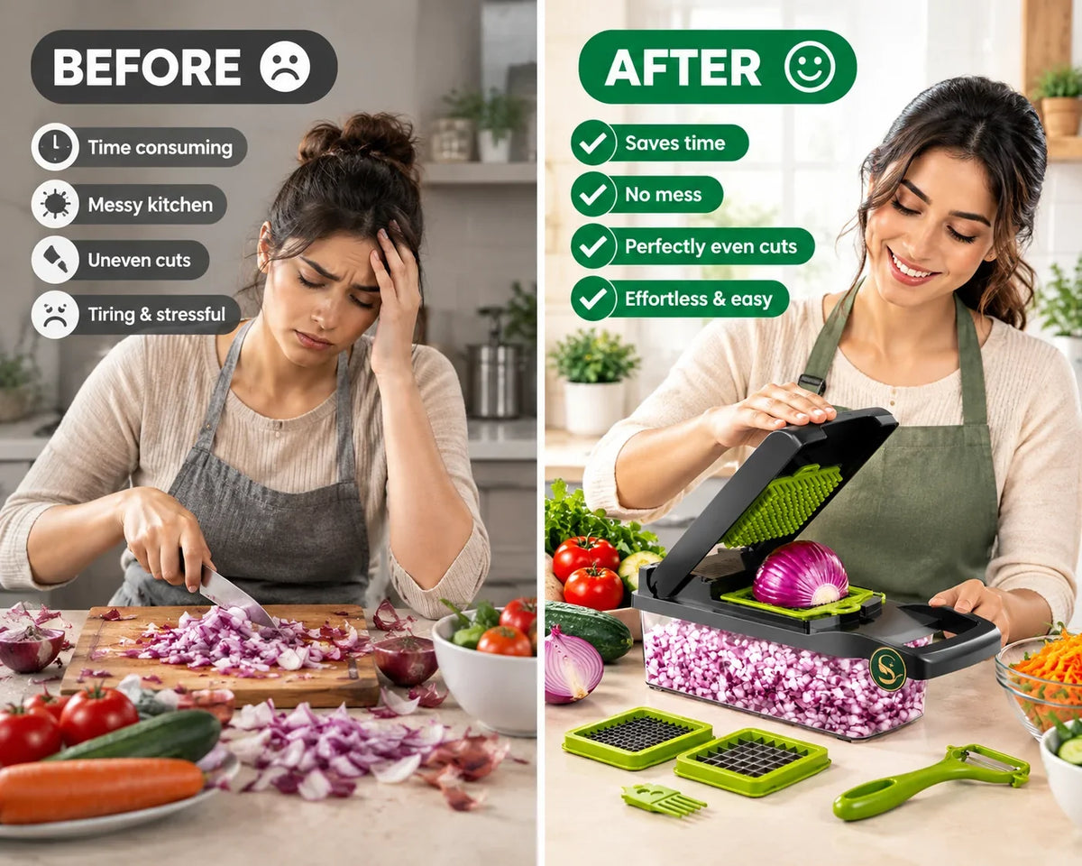 16-in-1 Multi-Functional Vegetable Chopper, Dicer & Slicer with Storage Container