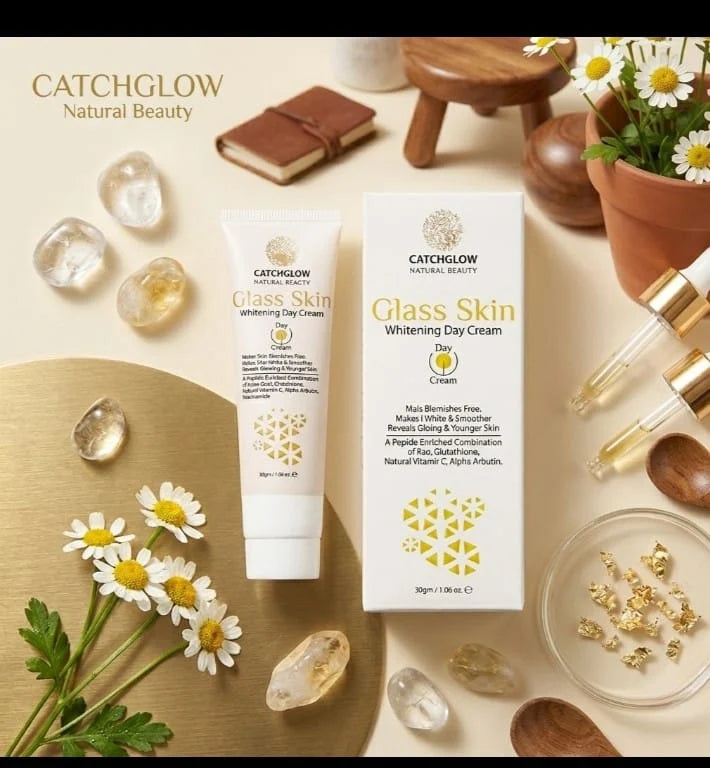 Catchglow Natural Beauty Glass Skin Whitening Day Cream 30g – Radiant Glow Skincare