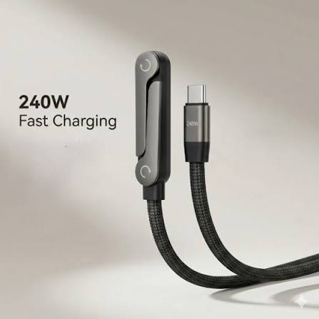 2-in-1 Charging Cable with Mobile Stand | Foldable Phone Holder Charging Cable